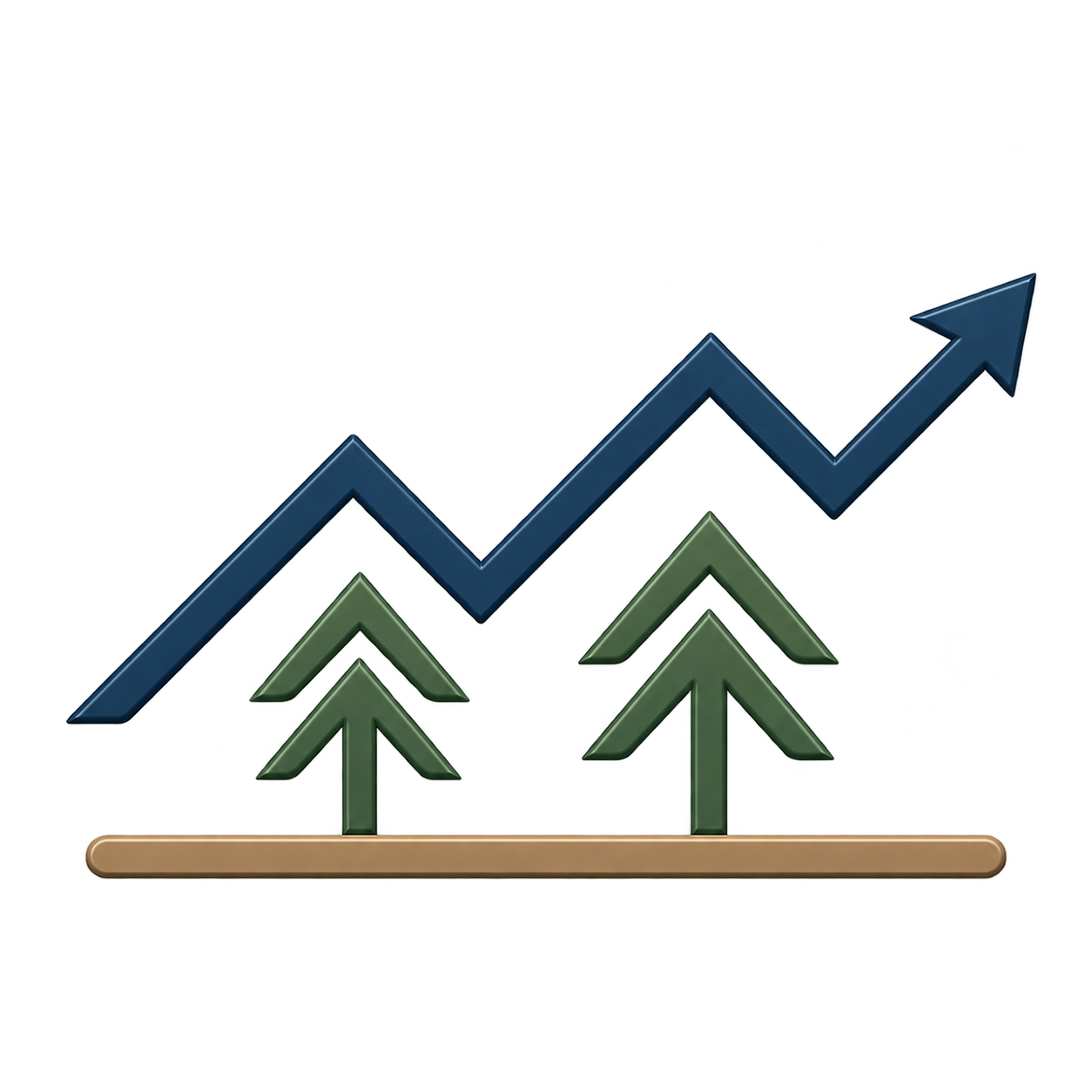 RDBA Outdoor Consulting logo — ridge line and pines