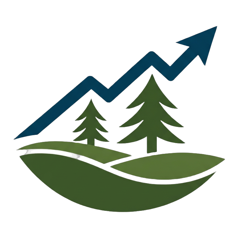 RDBA Outdoor Consulting logo — ridge line and pines